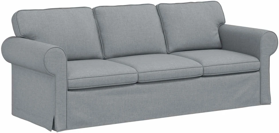 Sofa 2 pcs Šviesiai pilka Metalas