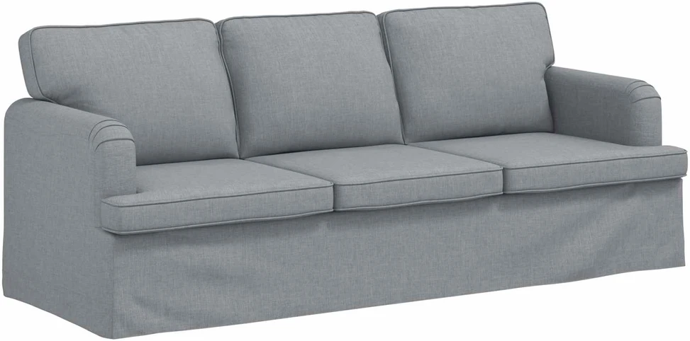Sofa 2 pcs Šviesiai pilka Metalas