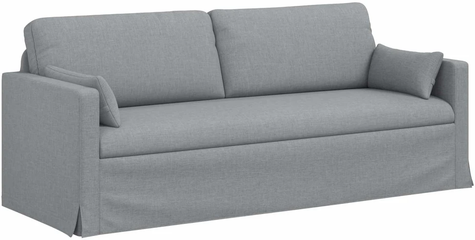 Sofa 2 pcs Šviesiai pilka Metalas