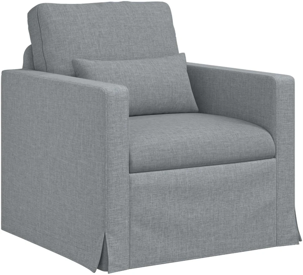 Sofa 2 pcs Šviesiai pilka Metalas