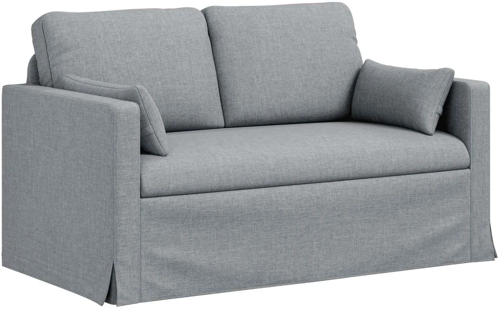 Sofa 2 pcs Šviesiai pilka Metalas
