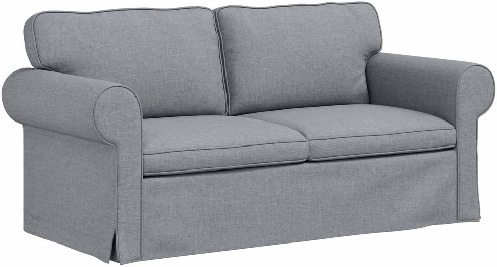 Sofa 2 pcs Šviesiai pilka Metalas