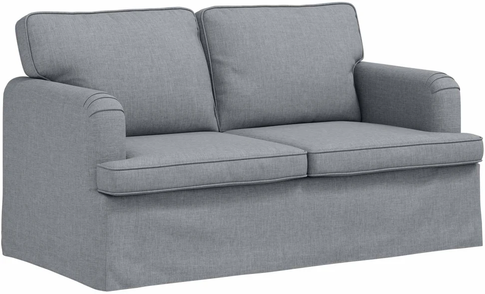 Sofa 2 pcs Šviesiai pilka Metalas