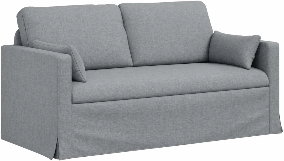 Sofa 2 pcs Šviesiai pilka Metalas