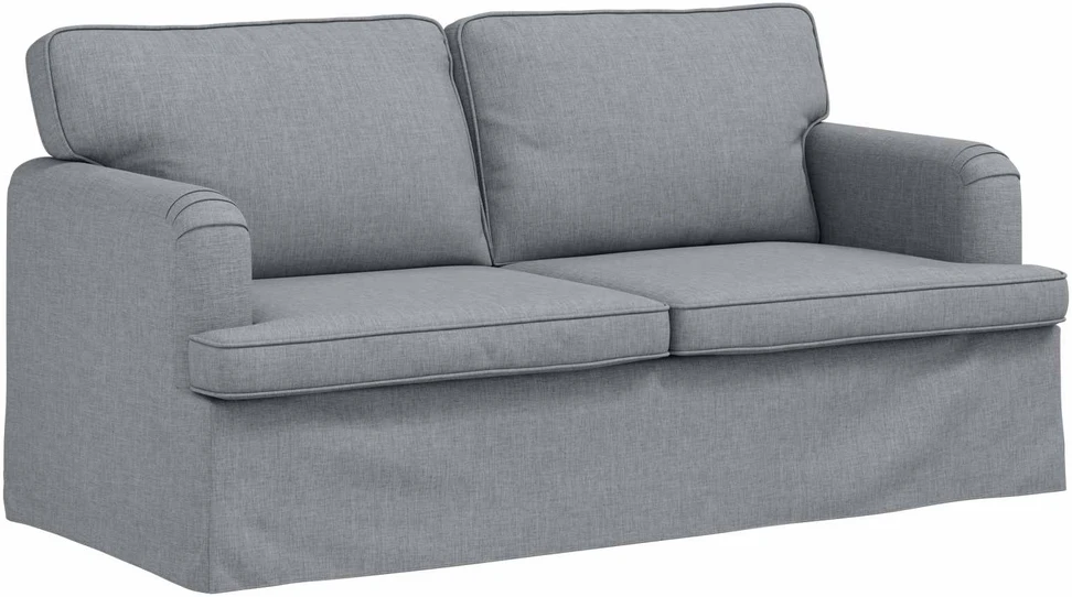Sofa 2 pcs Šviesiai pilka Metalas