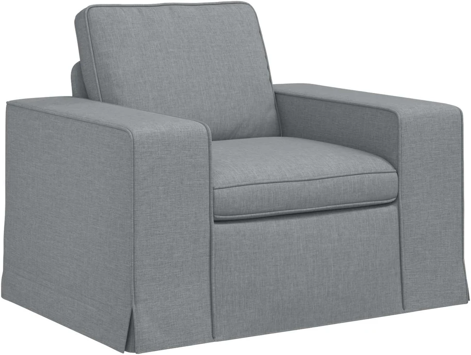 Sofa 2 pcs Šviesiai pilka Metalas