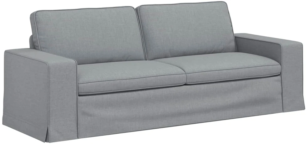 Sofa 2 pcs Šviesiai pilka Metalas