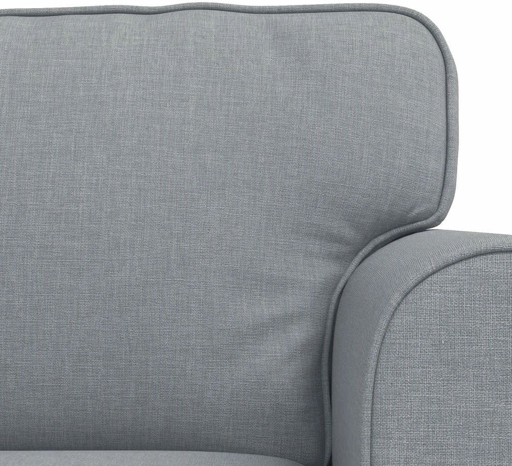 Sofa 2 pcs Šviesiai pilka Metalas