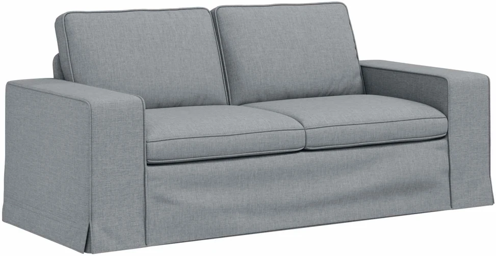 Sofa 2 pcs Šviesiai pilka Metalas