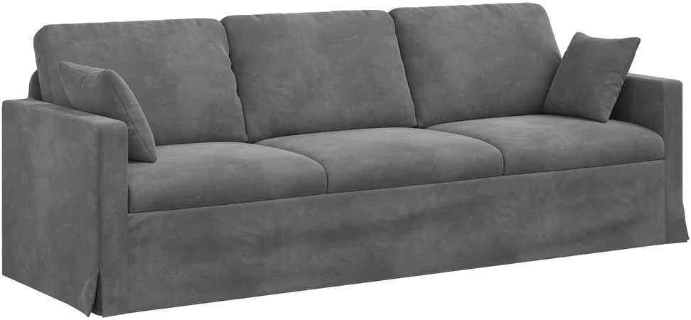 Sofa Sofos komplektas 2 vnt. Tamsiai pilka Aksomas