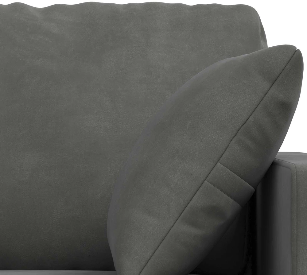 Sofa Sofos komplektas 2 vnt. Tamsiai pilka Aksomas