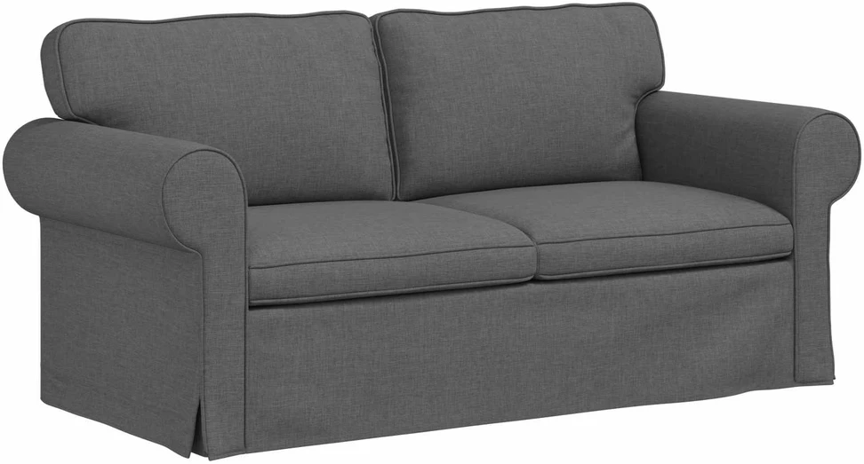 Sofa 2 pcs Tamsiai pilka Metalas
