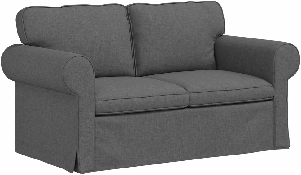 Sofa 2 pcs Tamsiai pilka Metalas