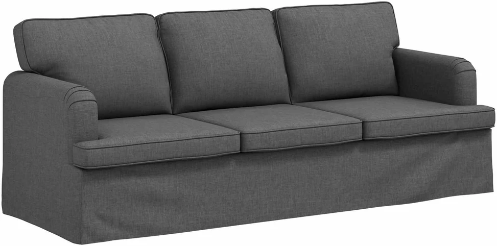 Sofa 2 pcs Tamsiai pilka Metalas