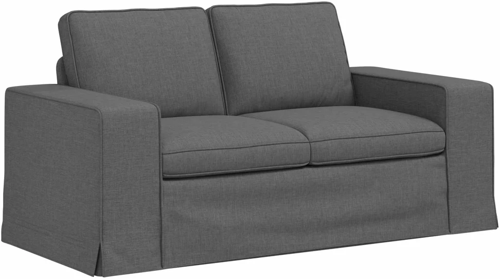 Sofa 2 pcs Tamsiai pilka Metalas