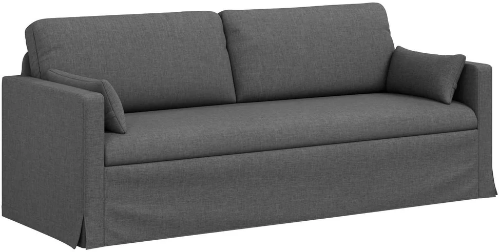 Sofa 2 pcs Tamsiai pilka Metalas