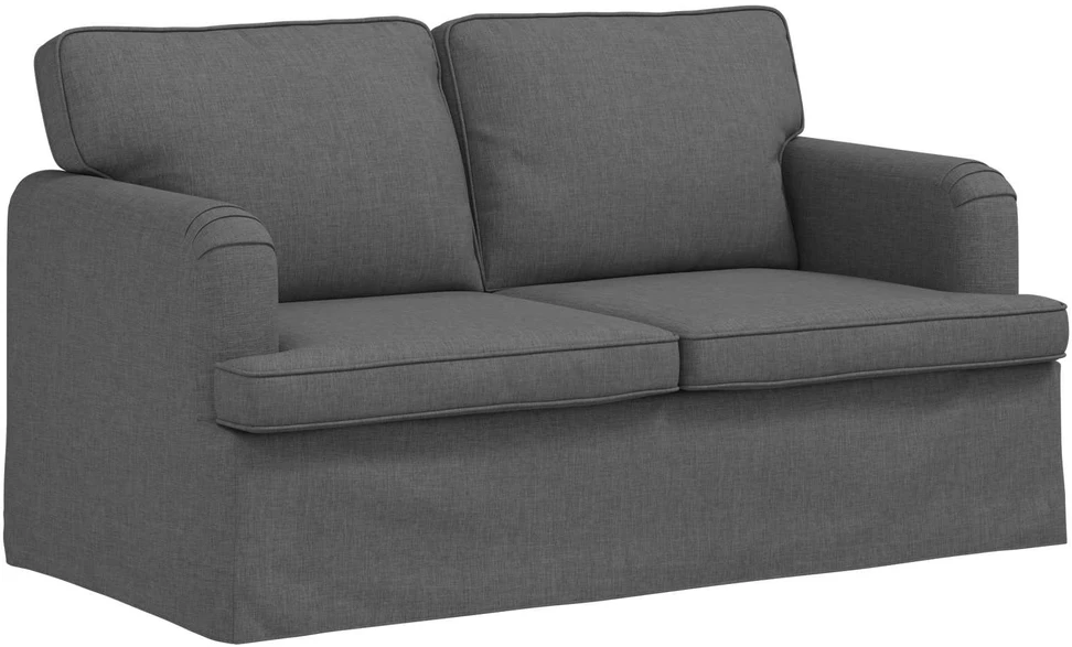 Sofa 2 pcs Tamsiai pilka Metalas