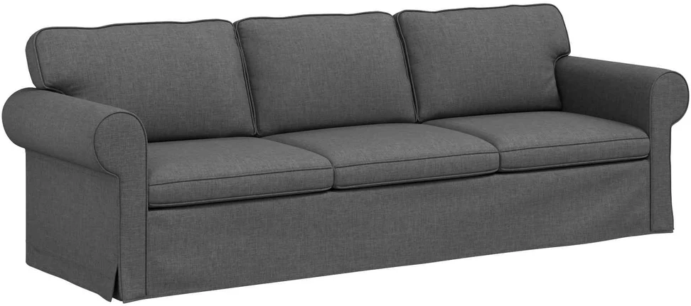 Sofa 2 pcs Tamsiai pilka Metalas