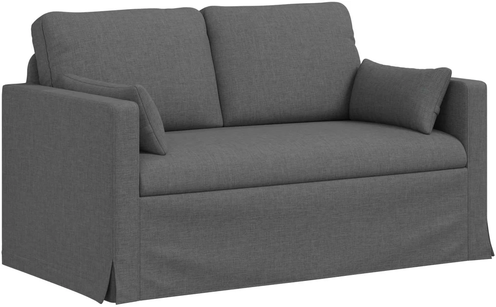 Sofa 2 pcs Tamsiai pilka Metalas