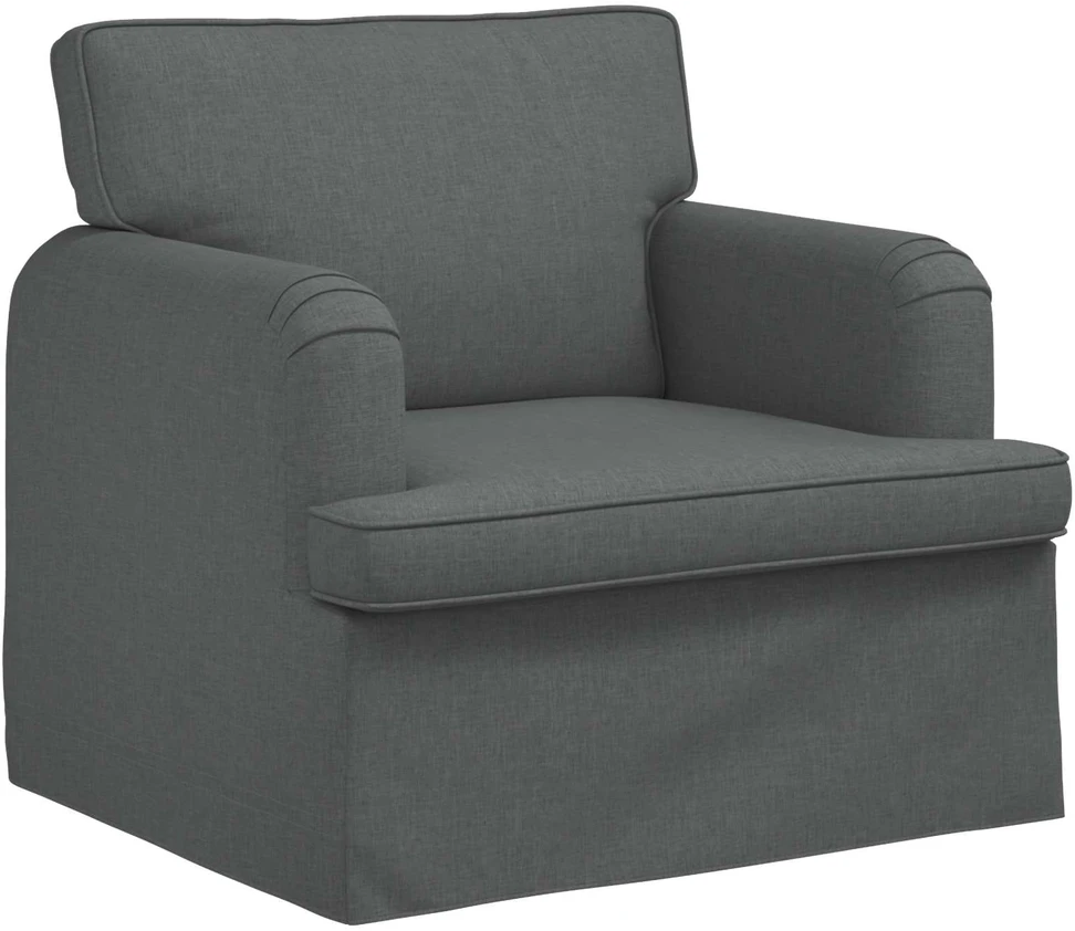 Sofa 2 pcs Tamsiai pilka Metalas