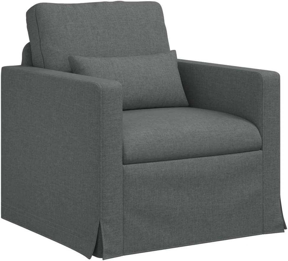 Sofa 2 pcs Tamsiai pilka Metalas