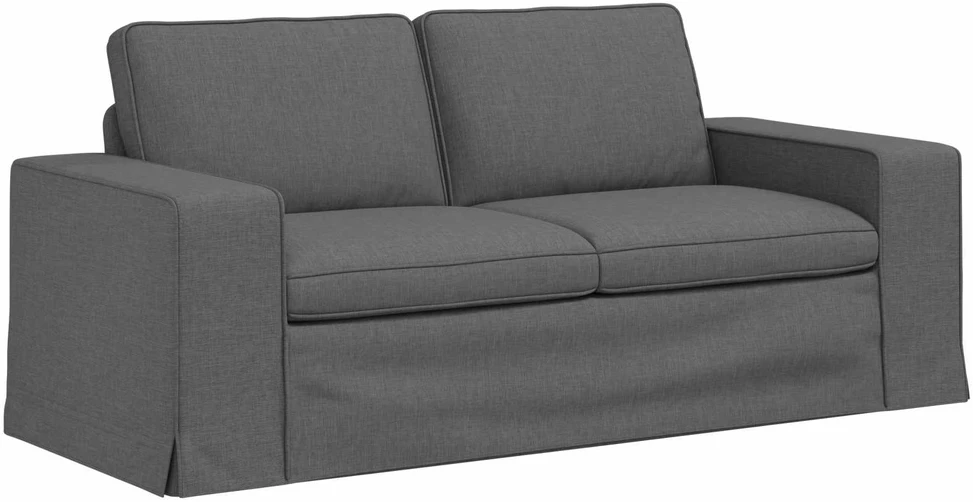 Sofa 2 pcs Tamsiai pilka Metalas