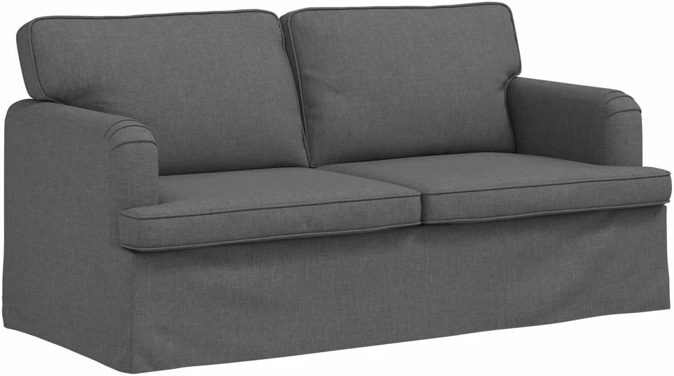 Sofa 2 pcs Tamsiai pilka Metalas