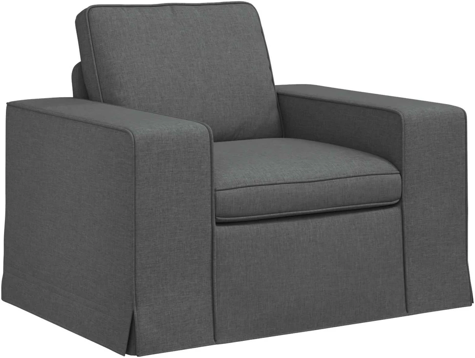 Sofa 2 pcs Tamsiai pilka Metalas