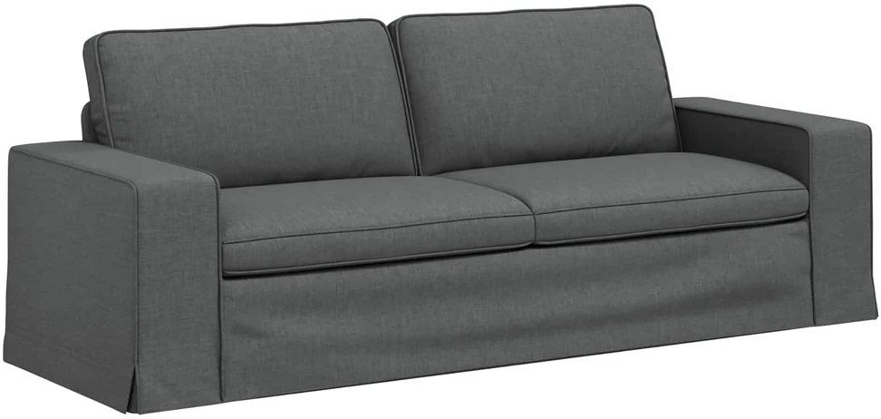 Sofa 2 pcs Tamsiai pilka Metalas