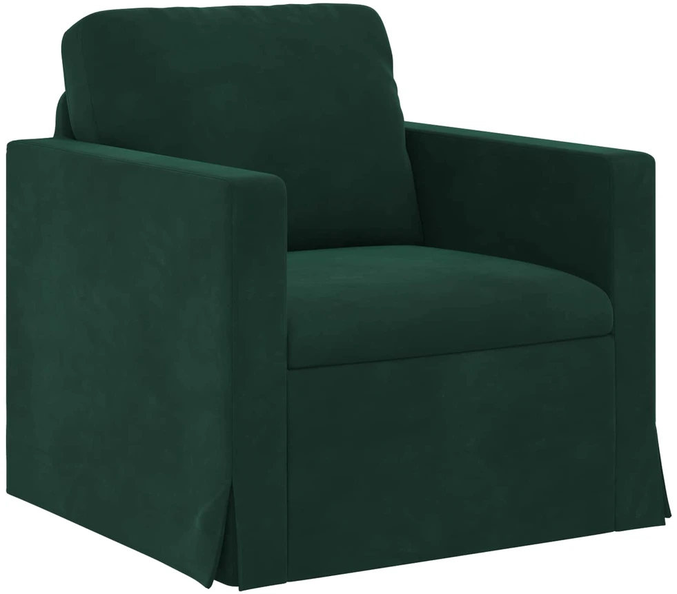 Sofa Sofos komplektas 2 vnt. Tamsiai žalia Aksomas