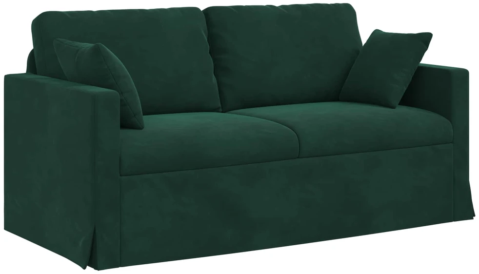 Sofa Sofos komplektas 2 vnt. Tamsiai žalia Aksomas