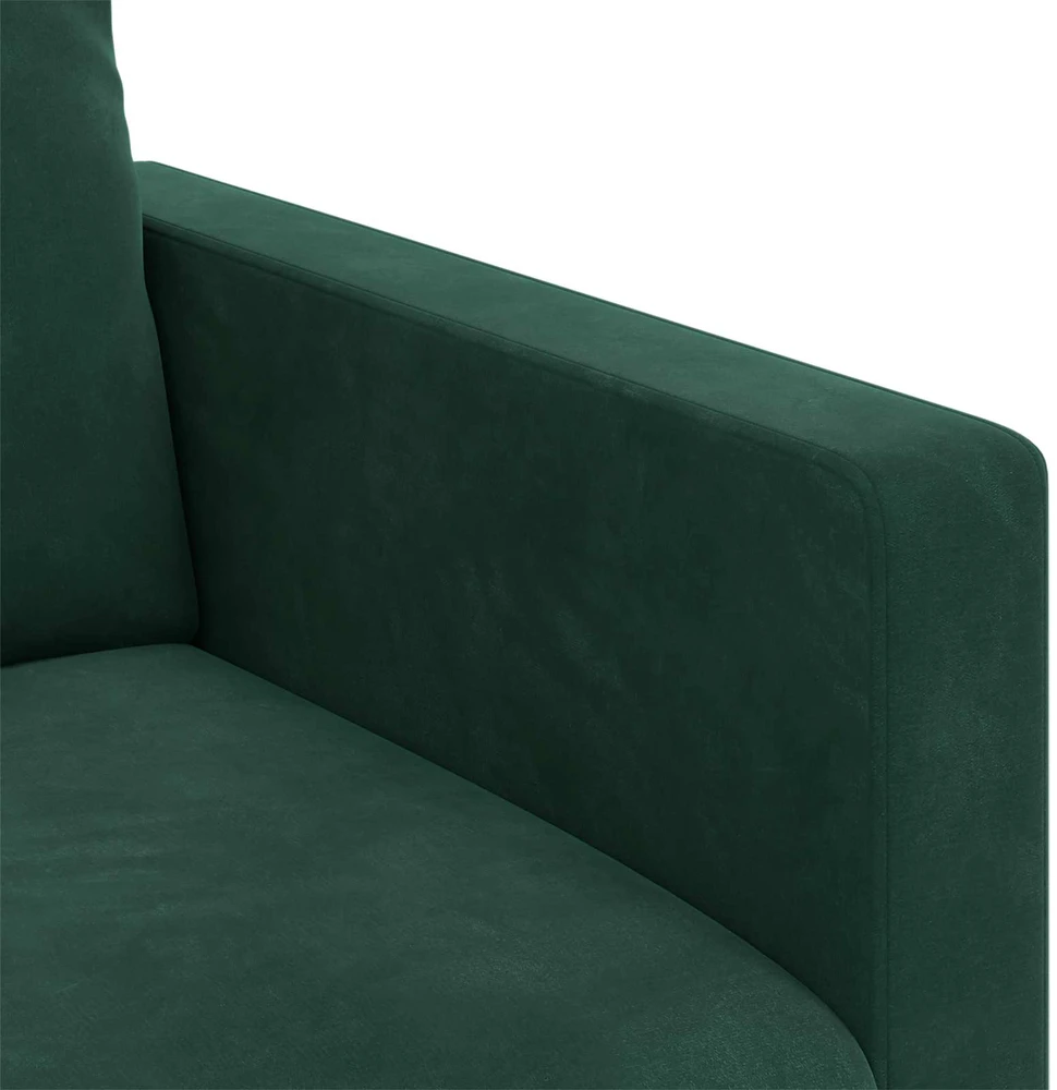Sofa Sofos komplektas 2 vnt. Tamsiai žalia Aksomas