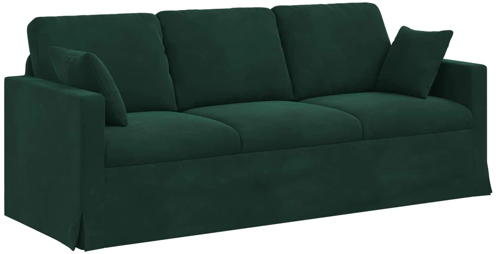 Sofa Sofos komplektas 2 vnt. Tamsiai žalia Aksomas