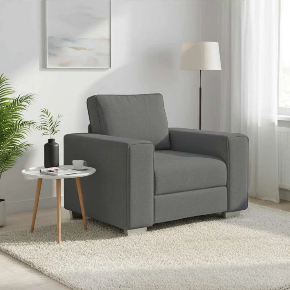 Sofa Kėdė Tamsiai pilka 100 cm audinys