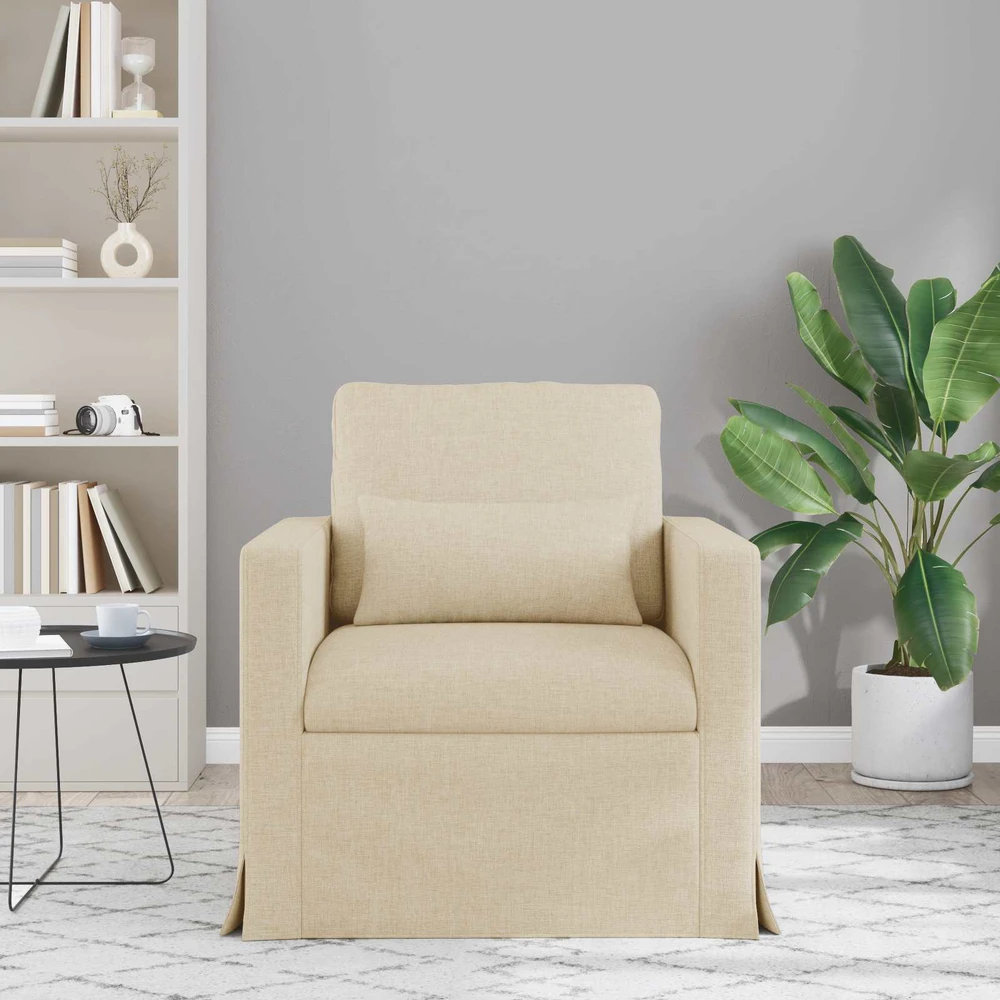 Fotelis Sofa 60cm Kreminė Metalas