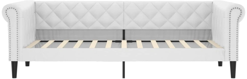 Sofa, baltos spalvos, 90x200cm, dirbtinė oda