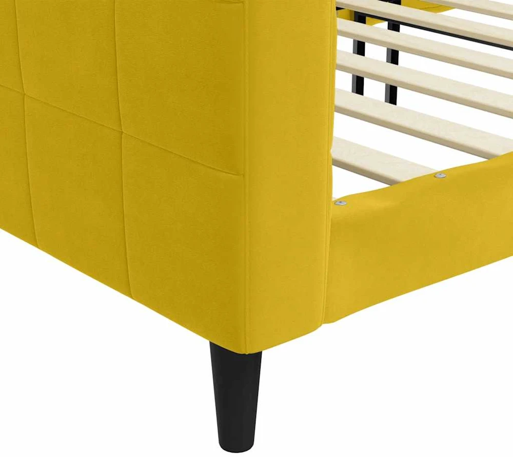 Sofa, geltonos spalvos, 100x200cm, aksomas