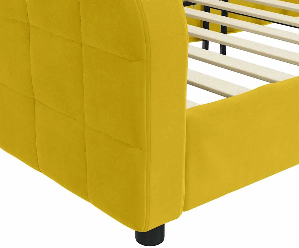 Sofa, geltonos spalvos, 80x200cm, aksomas