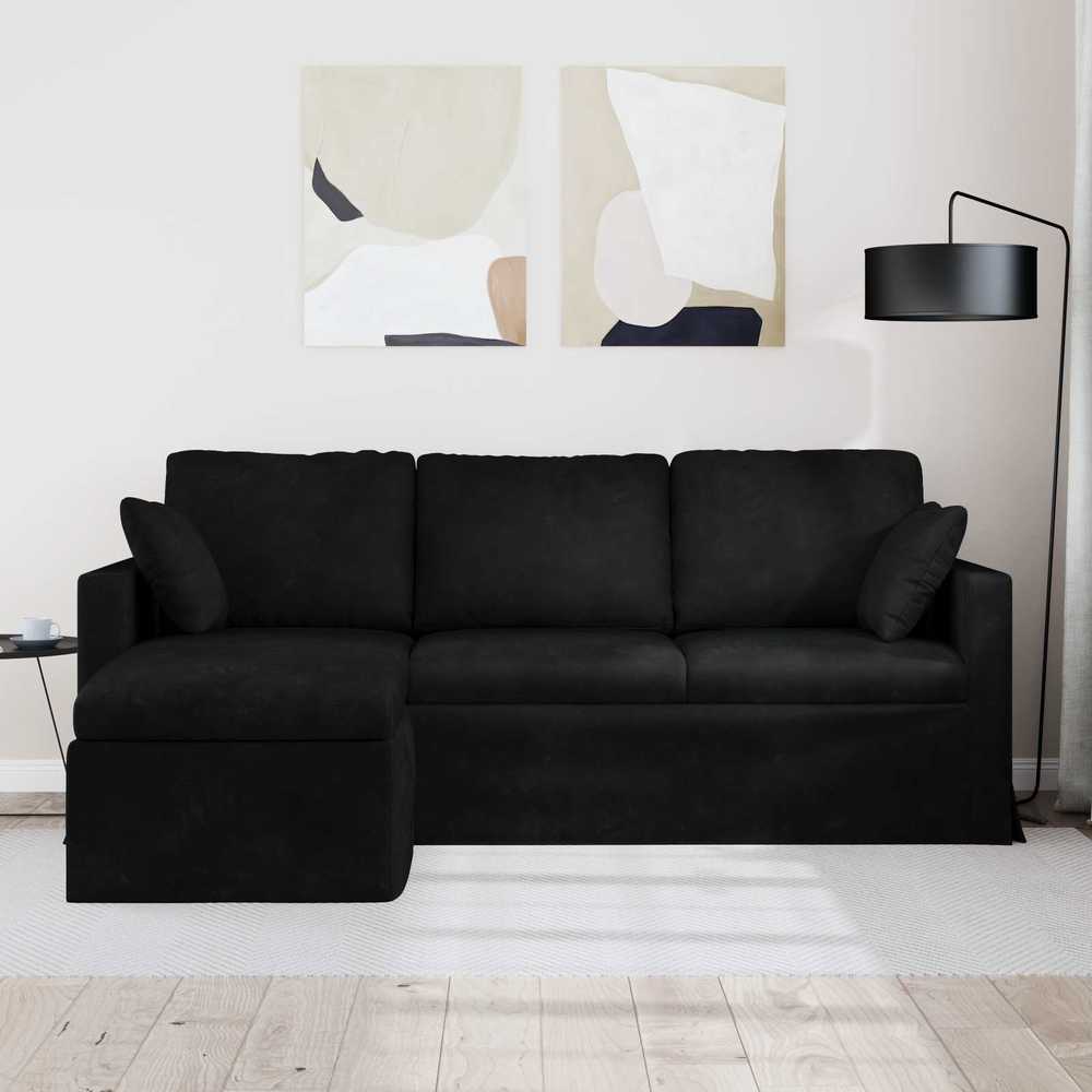Sofa Juoda 198 x 134 x 80 cm Aksomas