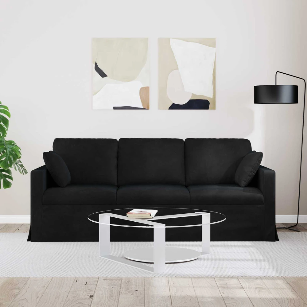 Sofa Juoda 198 x 78 x 80 cm Aksomas