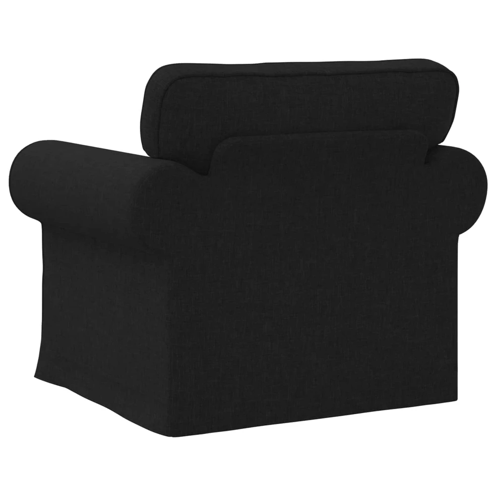 Fotelis Sofa Juoda 215 x 82 x 80 cm Metalas