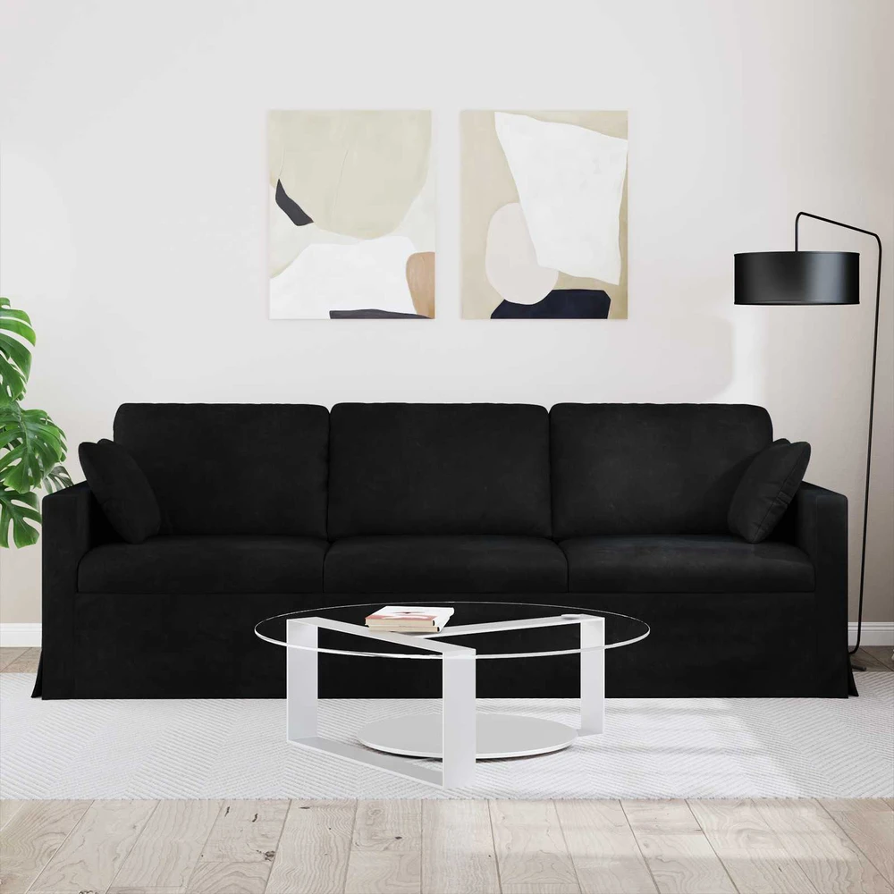Sofa Juoda 228 x 78 x 80 cm Aksomas