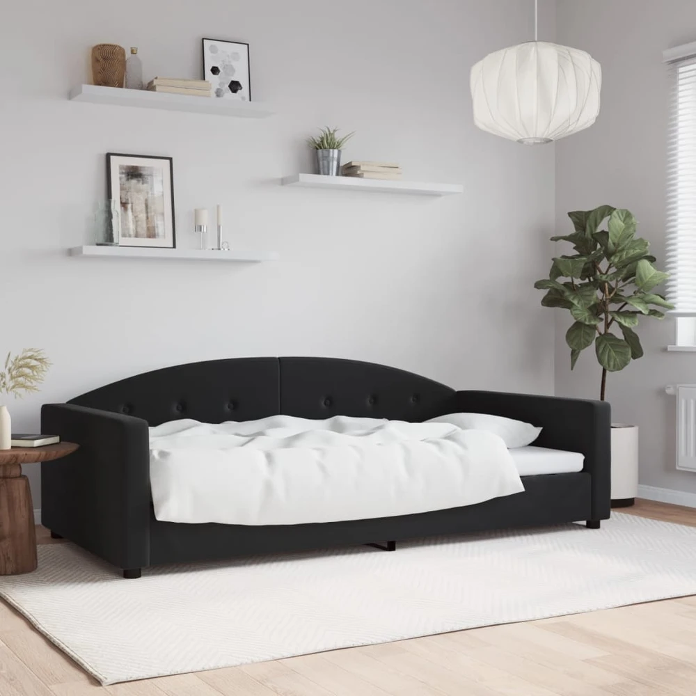 Sofa, juodos spalvos, 100x200cm, aksomas
