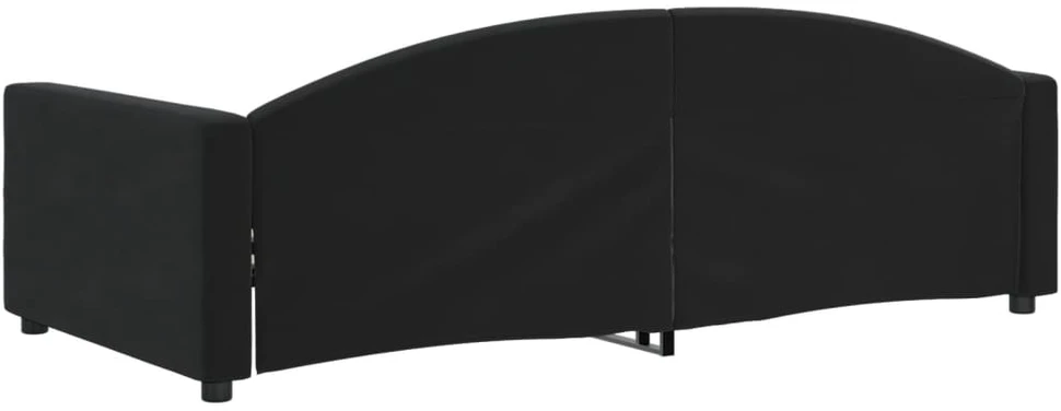Sofa, juodos spalvos, 100x200cm, aksomas