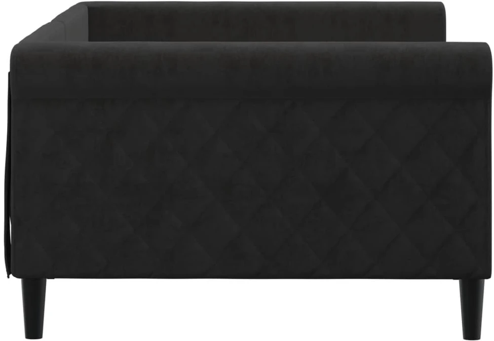 Sofa, juodos spalvos, 100x200cm, aksomas