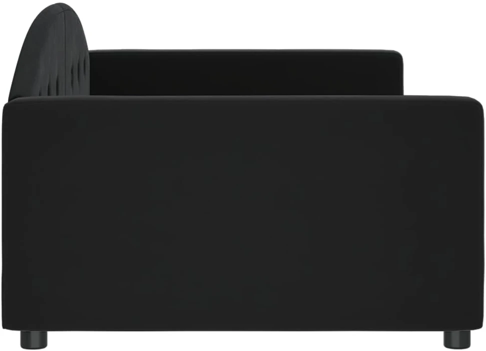 Sofa, juodos spalvos, 100x200cm, aksomas