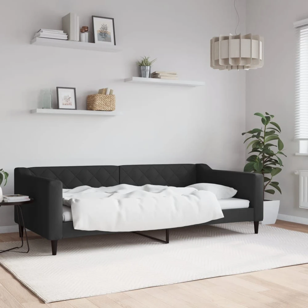 Sofa, juodos spalvos, 100x200cm, audinys