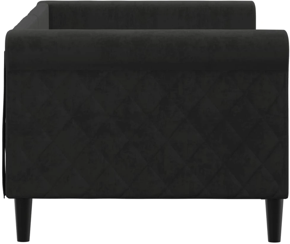 Sofa, juodos spalvos, 80x200cm, aksomas