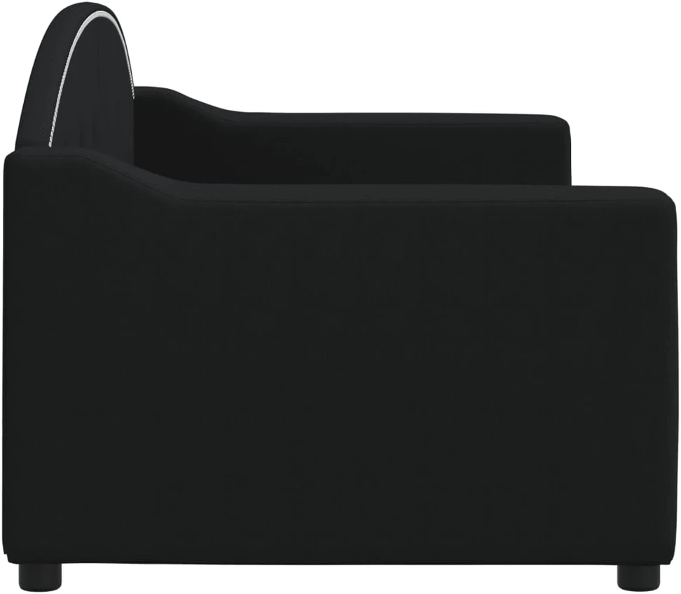 Sofa, juodos spalvos, 80x200cm, audinys