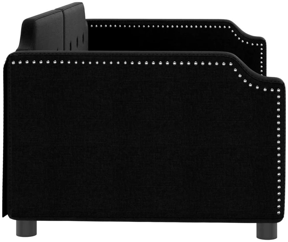 Sofa, juodos spalvos, 80x200cm, audinys